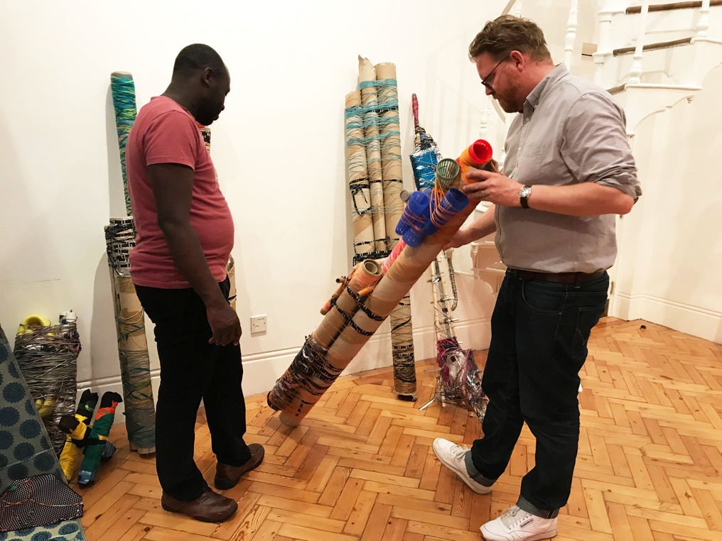 Andrew Omoding with Martin Clark - the Director of Camden Arts Centre.