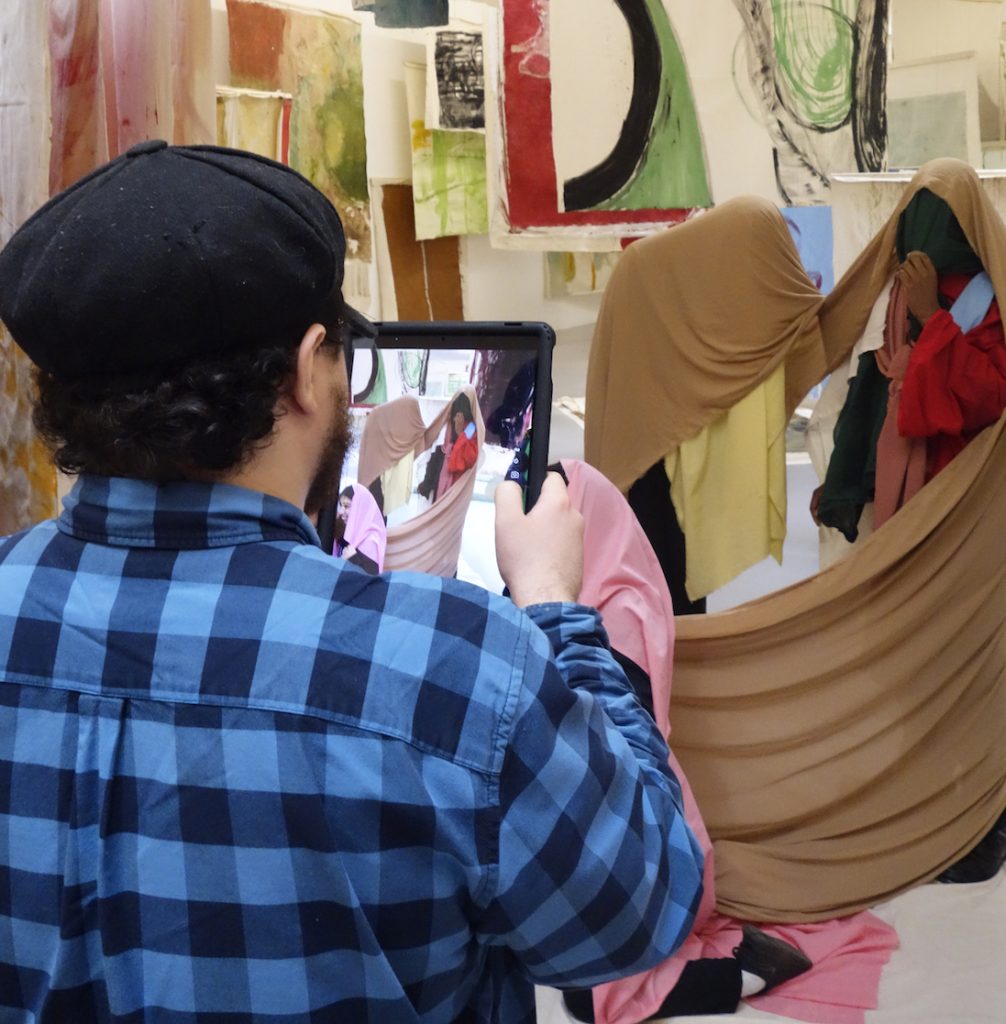Evan Bond at Camden Art Centre's exhibition of Vivian Suter's paintings.