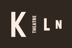 Logo with black background and cream capital text reading KILN THEATRE.